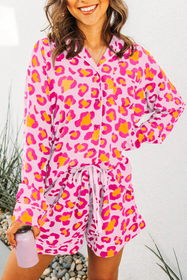 Playful Leopard PJ set